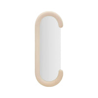 Specchio Shot, Specchiera, Articolo d'arredo a muro, Decorazione con specchio, 60x7 h160 cm, Crema