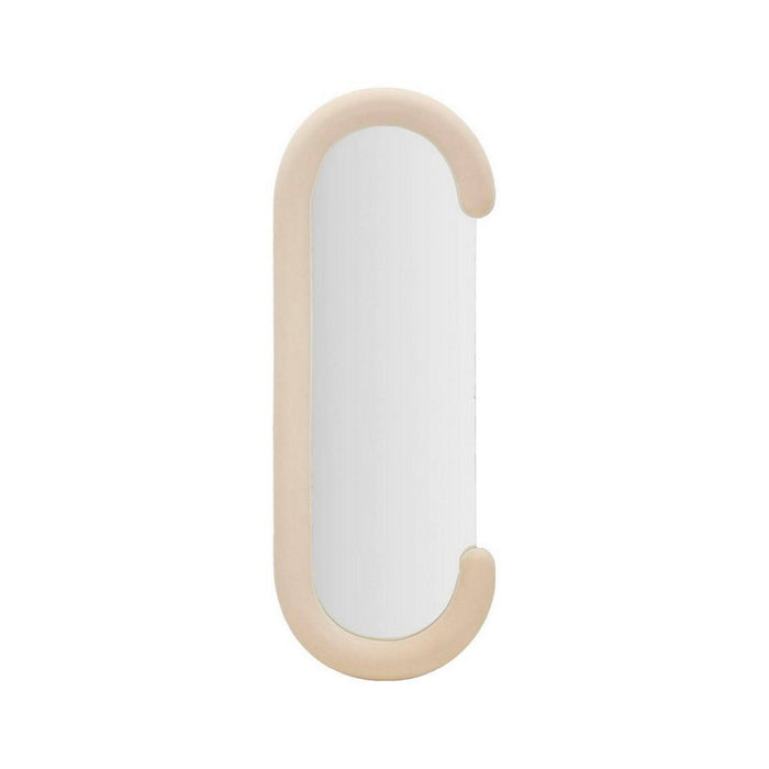 Specchio Shot, Specchiera, Articolo d'arredo a muro, Decorazione con specchio, 60x7 h160 cm, Crema