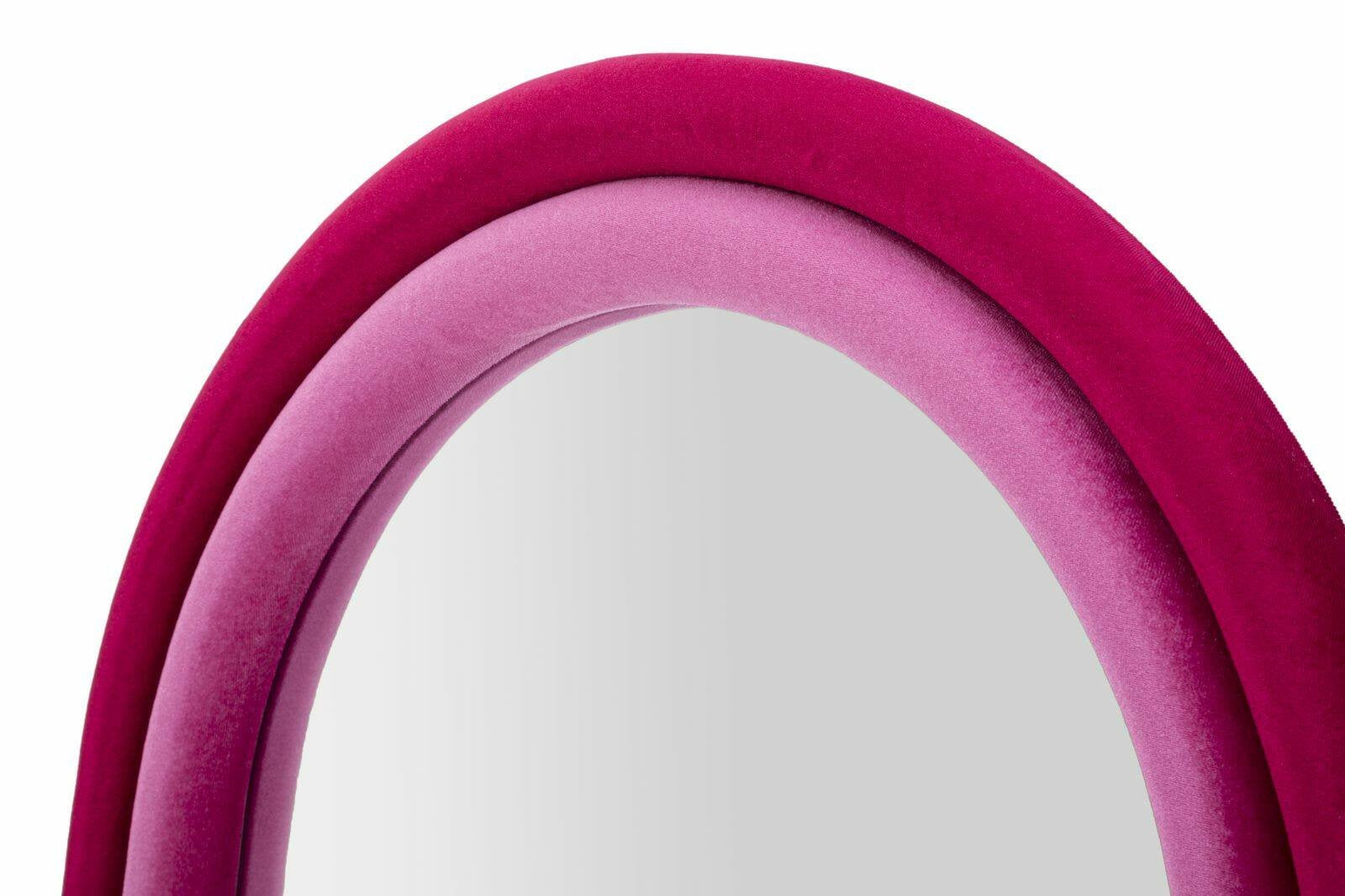 Specchio Segal, Specchiera, Articolo d'arredo a muro, Decorazione con specchio, 60x4 h160 cm, Fucsia