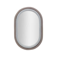 Specchio Marinetti, Specchiera, Articolo d'arredo a muro, Decorazione con specchio, 60x4 h90 cm, Tortora e Grigio