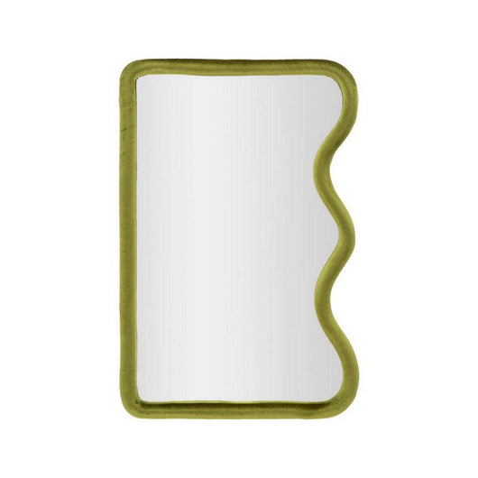 Specchio Russolo, Specchiera, Articolo d'arredo a muro, Decorazione con specchio, 60x4 h90 cm, Verde