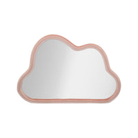 Specchio Depero, Specchiera, Articolo d'arredo a muro, Decorazione con specchio, 90x4 h60 cm, Rosa