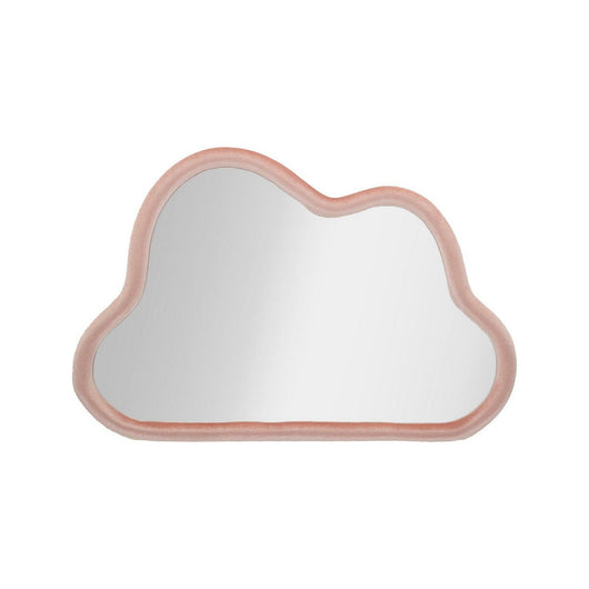 Specchio Depero, Specchiera, Articolo d'arredo a muro, Decorazione con specchio, 90x4 h60 cm, Rosa