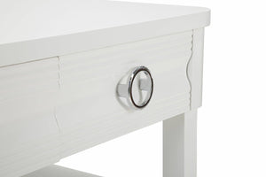 Tavolino da salotto Taylor, Tavolo basso da caffè, Portariviste per divano, Ripiano da soggiorno, 90x60 h47 cm, Bianco