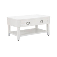 Tavolino da salotto Taylor, Tavolo basso da caffè, Portariviste per divano, Ripiano da soggiorno, 90x60 h47 cm, Bianco