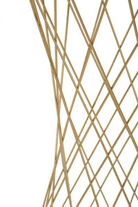 Tavolino da salotto Blake, Tavolo basso da caffè, Portariviste per divano, Ripiano da soggiorno, Oro, 50x50 h100 cm