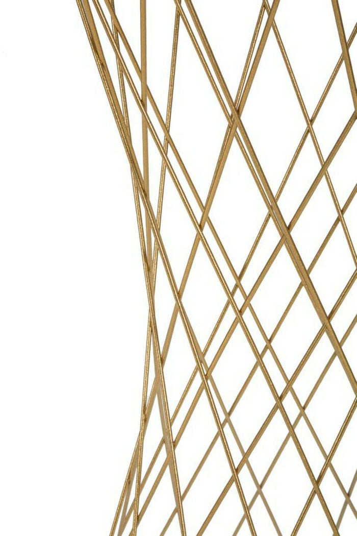 Tavolino da salotto Blake, Tavolo basso da caffè, Portariviste per divano, Ripiano da soggiorno, Oro, 50x50 h100 cm