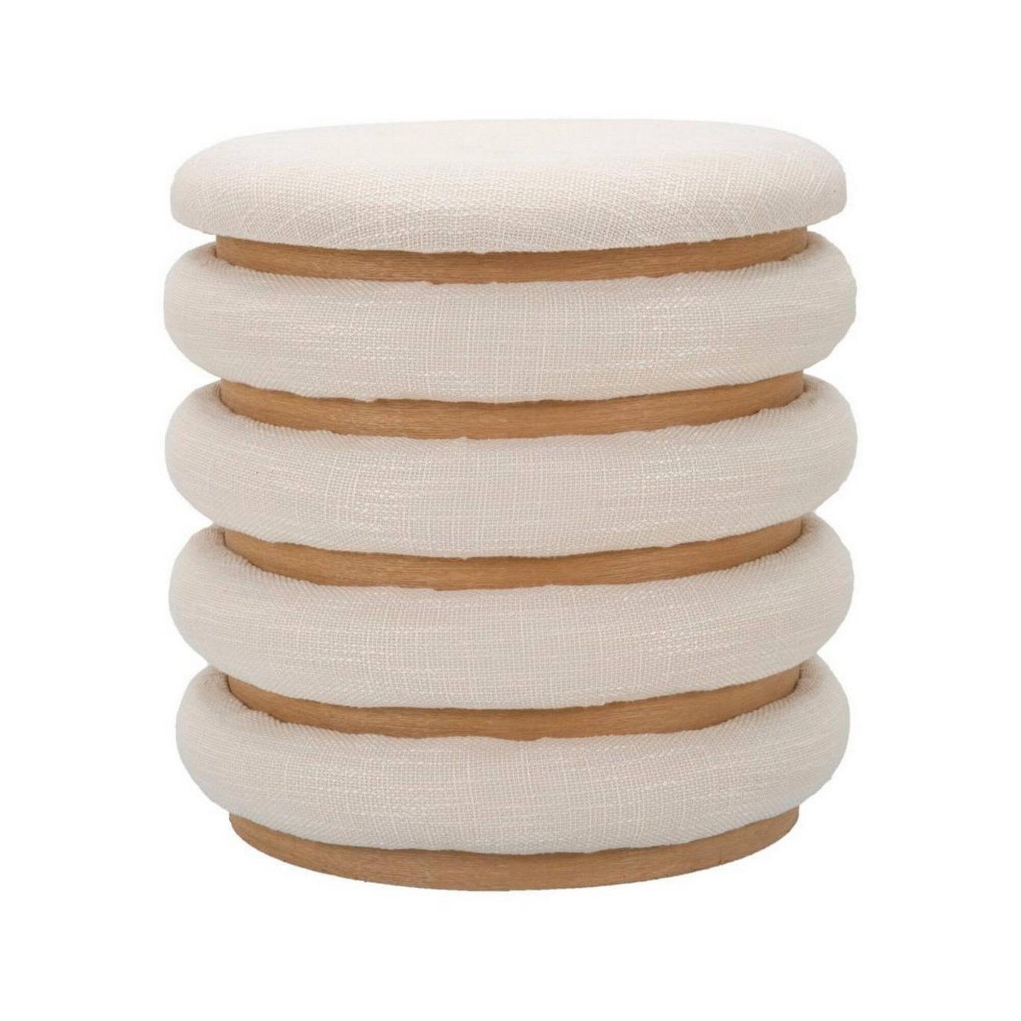 Pouf Banskil, Poltrona multiuso, Poltroncina sacco, Pouf poggiapiedi, 40x40 h42 cm, Bianco