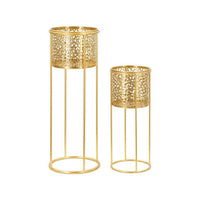 Oggettistica Robert, Complemento d'arredo, Articolo decorativo, Accessorio d'arredo, Oro, 17x17 h46 cm