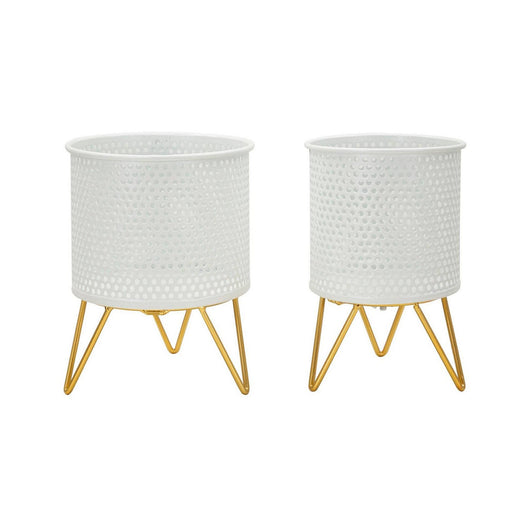 Oggettistica Vif, Complemento d'arredo, Articolo decorativo, Accessorio d'arredo, 16x16 h20 cm, Bianco e Oro