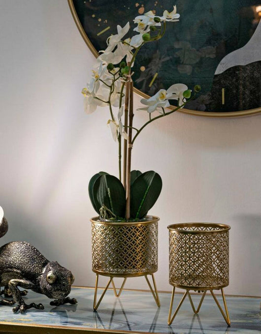 Oggettistica Vif, Complemento d'arredo, Articolo decorativo, Accessorio d'arredo, 16x16 h20 cm, Oro