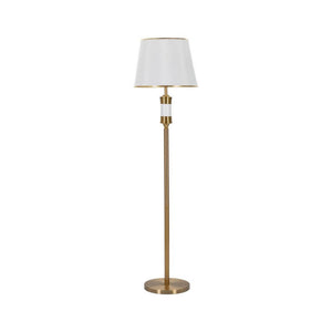 Lampada da terra Grisaille, Luce da terra, Lampada da pavimento, Lampada a stelo, 41x41 h160 cm, Bianco e Oro