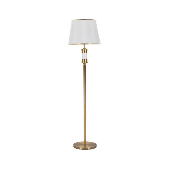 Lampada da terra Grisaille, Luce da terra, Lampada da pavimento, Lampada a stelo, 41x41 h160 cm, Bianco e Oro