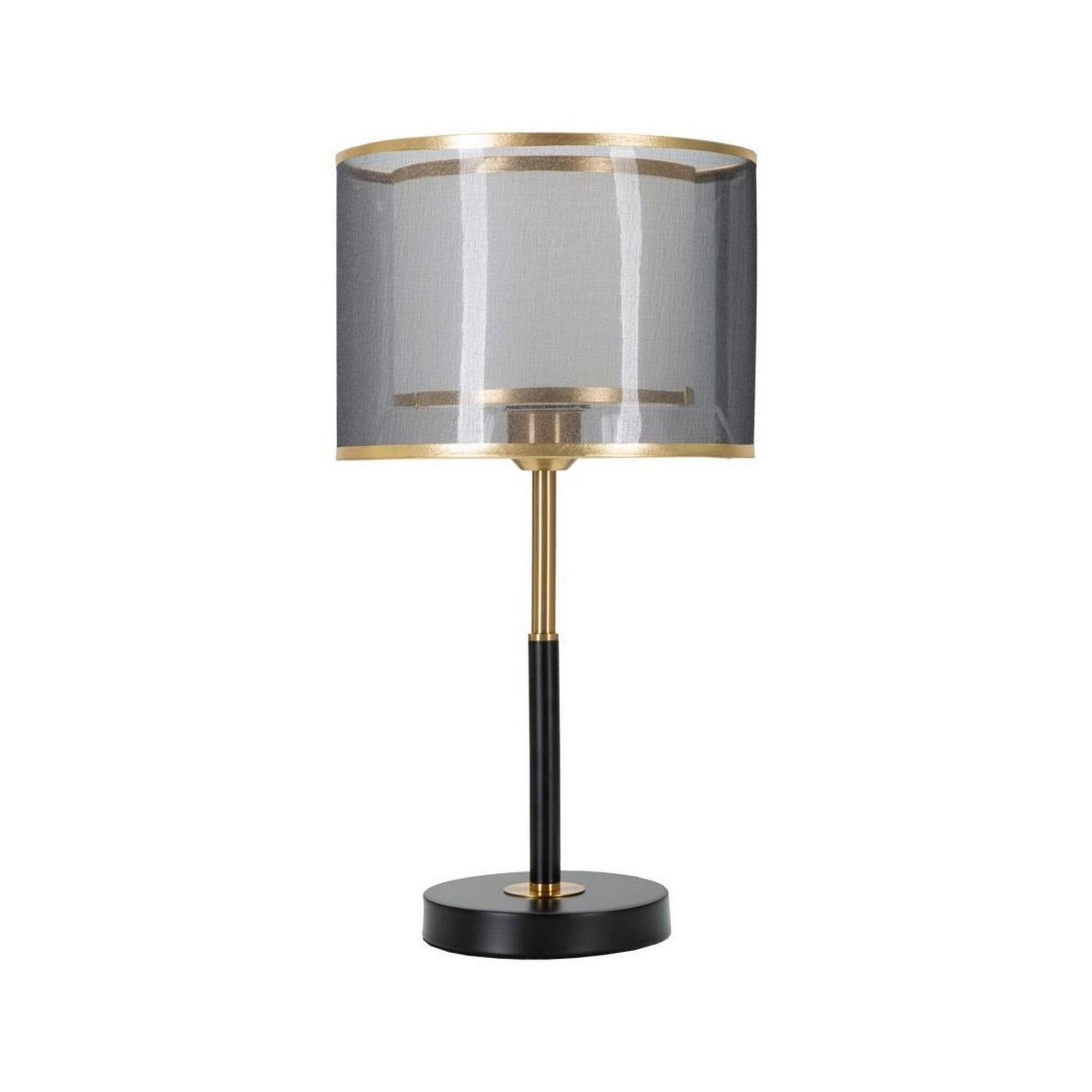 Lampada da tavolo Chiaroscuro, Luce da scrivania, Luminaria da ufficio, Lampada da lavoro, 25x25 h48 cm, Nero e Oro