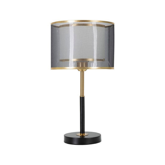 Lampada da tavolo Chiaroscuro, Luce da scrivania, Luminaria da ufficio, Lampada da lavoro, 25x25 h48 cm, Nero e Oro