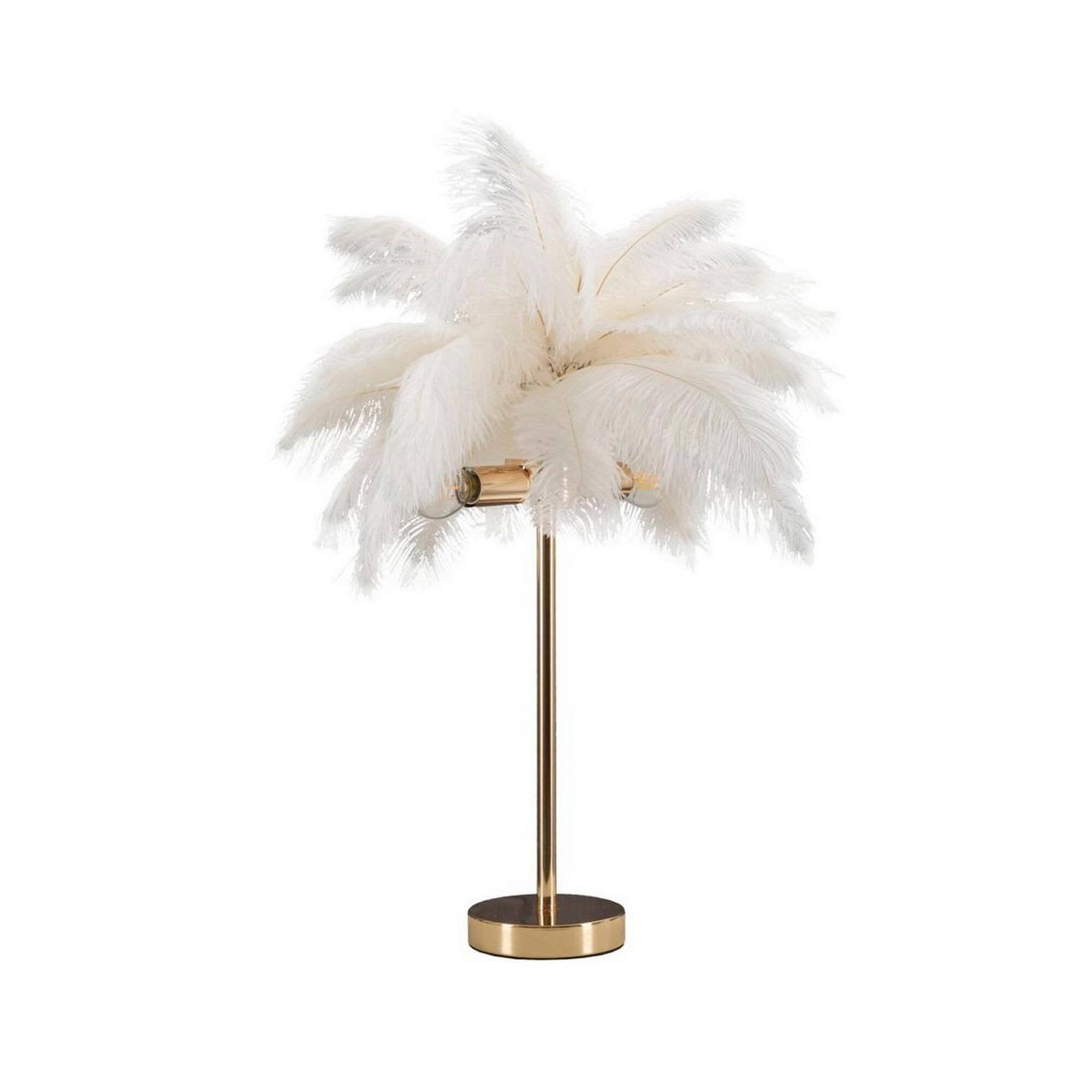 Lampada da tavolo Sinopia, Luce da scrivania, Luminaria da ufficio, Lampada da lavoro, Bianco e Oro, 40x40 h55 cm