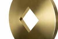 Lampada da terra Telero, Luce da terra, Lampada da pavimento, Lampada a stelo, 40x40 h151 cm, Bianco e Oro