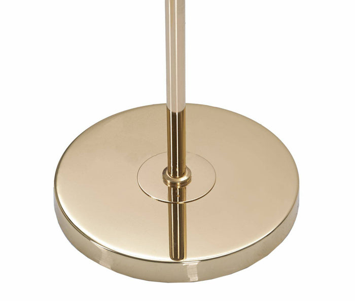 Lampada da terra Inchiostro, Luce da terra, Lampada da pavimento, Lampada a stelo, 40x40 h161 cm, Bianco e Oro