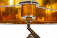 Lampada da terra Inchiostro, Luce da terra, Lampada da pavimento, Lampada a stelo, 40x40 h161 cm, Bianco e Oro