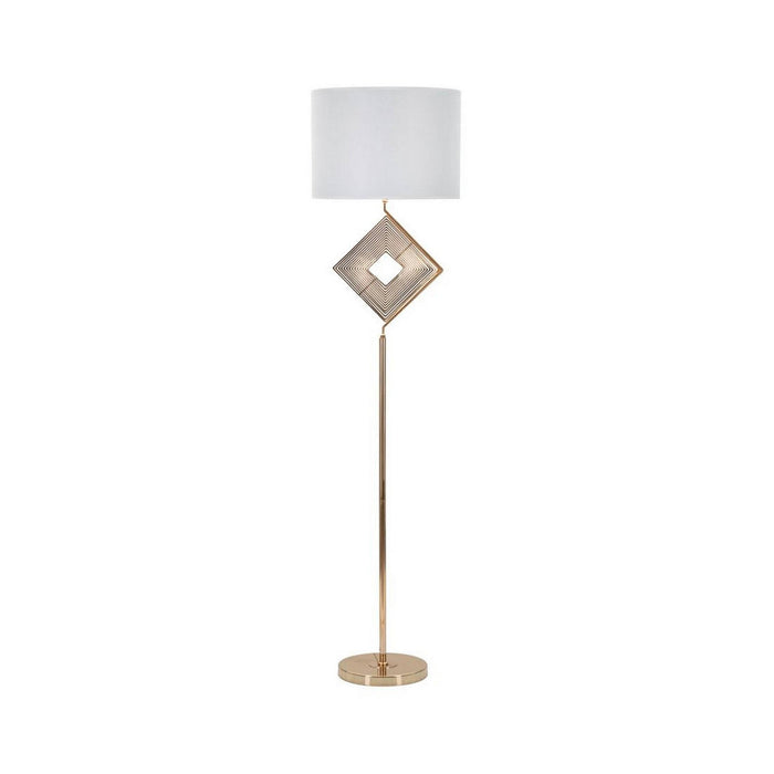 Lampada da terra Inchiostro, Luce da terra, Lampada da pavimento, Lampada a stelo, 40x40 h161 cm, Bianco e Oro