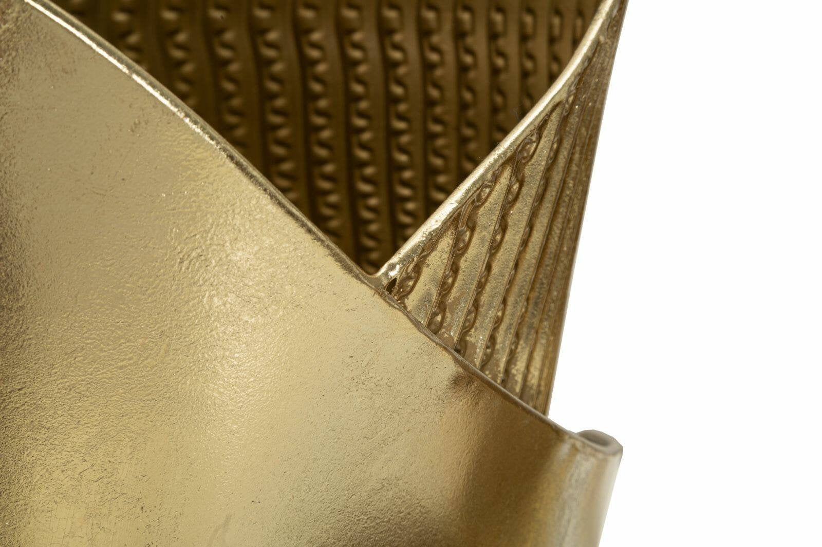 Set di 3 vasi Morrone, Complemento d'arredo, Anfora, Accessorio d'arredo, 39x42 h75 cm, Oro