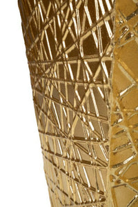 Set di 2 vasi Ritaldi, Complemento d'arredo, Anfora, Accessorio d'arredo, 34x34 h90 cm, Oro