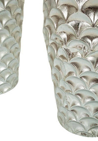 Set di 2 vasi Premezzo, Complemento d'arredo, Anfora, Accessorio d'arredo, 37x37 h92 cm, Argento