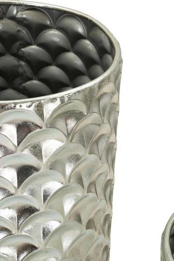 Set di 2 vasi Premezzo, Complemento d'arredo, Anfora, Accessorio d'arredo, 37x37 h92 cm, Argento