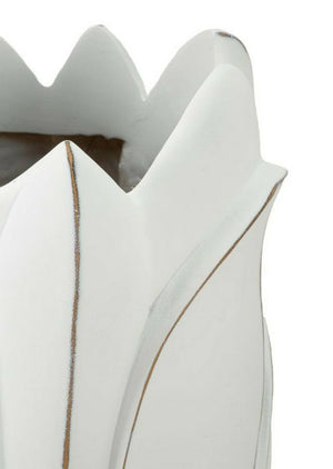 Vaso Brabbia, Complemento d'arredo, Articolo decorativo, Accessorio d'arredo, 31x31 h69 cm, Bianco