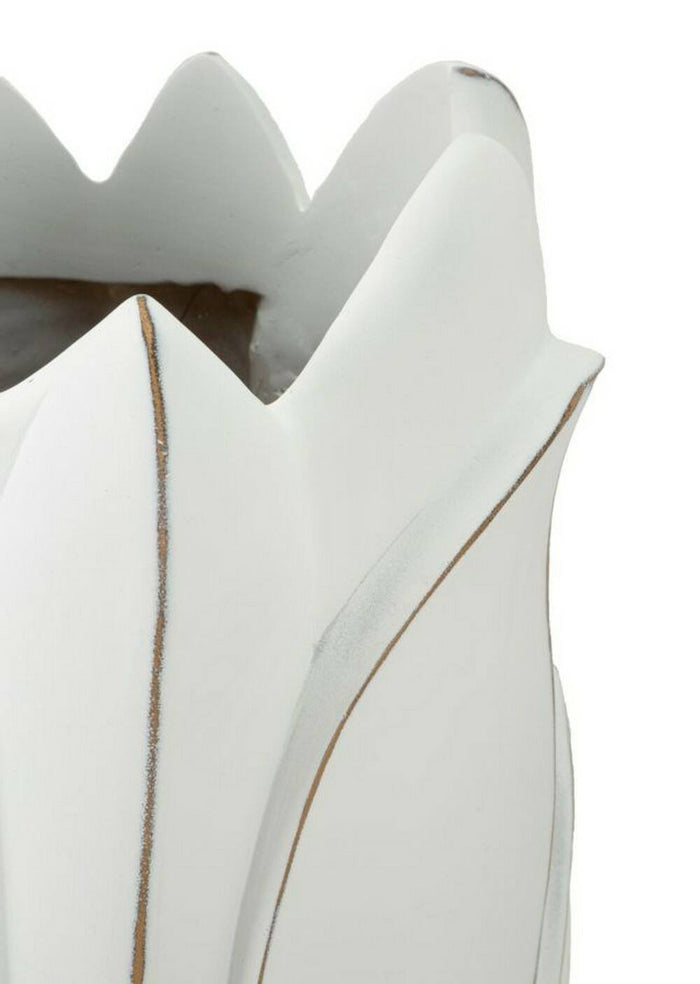 Vaso Brabbia, Complemento d'arredo, Articolo decorativo, Accessorio d'arredo, 31x31 h69 cm, Bianco