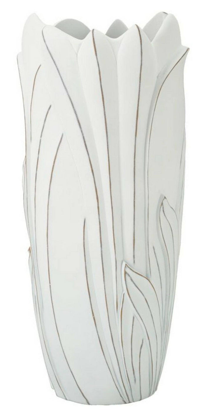 Vaso Brabbia, Complemento d'arredo, Articolo decorativo, Accessorio d'arredo, 31x31 h69 cm, Bianco