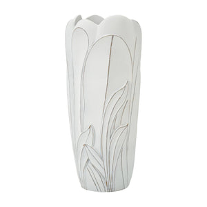 Vaso Brabbia, Complemento d'arredo, Articolo decorativo, Accessorio d'arredo, 31x31 h69 cm, Bianco