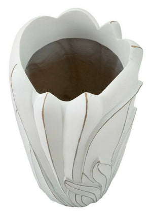 Vaso Tramigna, Complemento d'arredo, Articolo decorativo, Accessorio d'arredo, 29x29 h48 cm, Bianco
