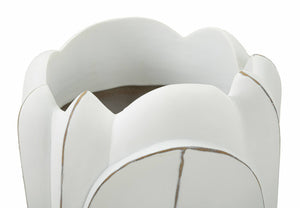 Vaso Tramigna, Complemento d'arredo, Articolo decorativo, Accessorio d'arredo, 29x29 h48 cm, Bianco