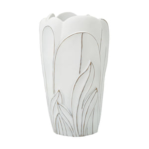 Vaso Tramigna, Complemento d'arredo, Articolo decorativo, Accessorio d'arredo, 29x29 h48 cm, Bianco