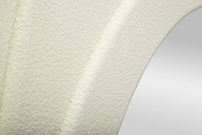 Specchio Pregola, Specchiera, Articolo d'arredo a muro, Decorazione con specchio, 90x4 h165 cm, Bianco