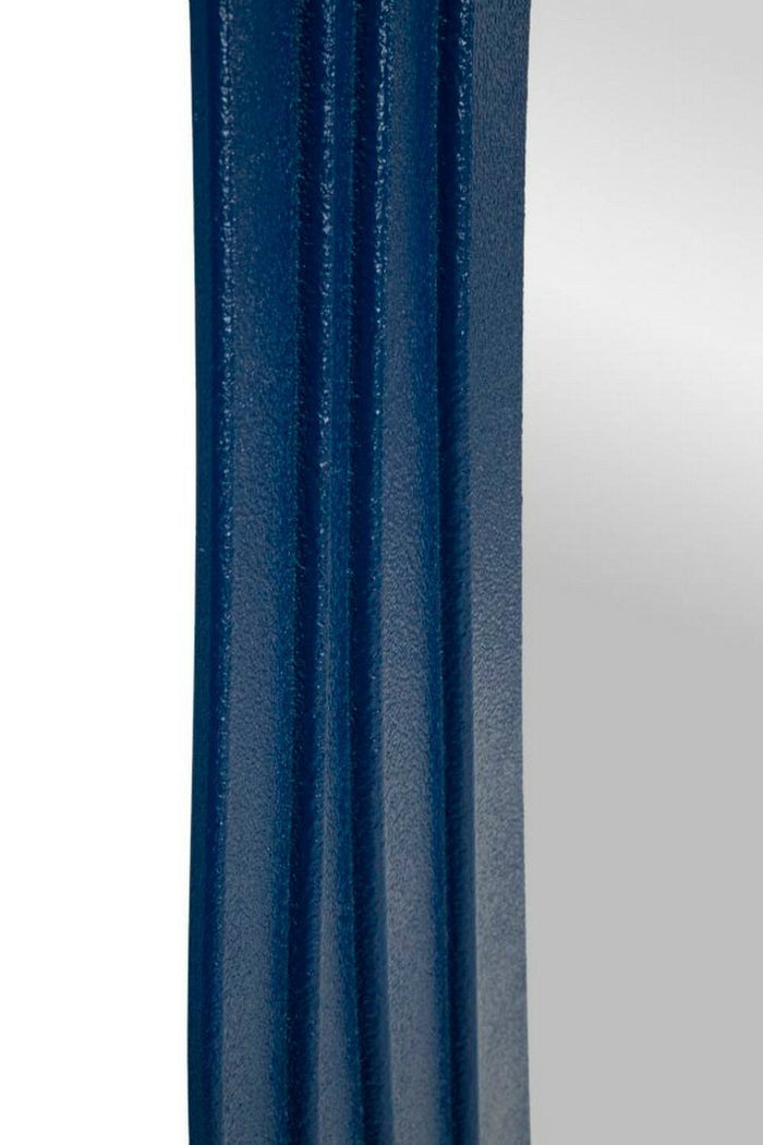 Specchio Pregola, Specchiera, Articolo d'arredo a muro, Decorazione con specchio, 90x4 h165 cm, Blu