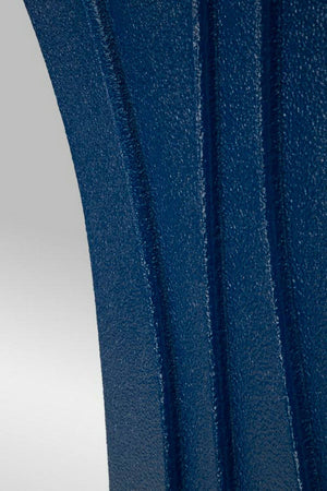 Specchio Pregola, Specchiera, Articolo d'arredo a muro, Decorazione con specchio, 90x4 h165 cm, Blu