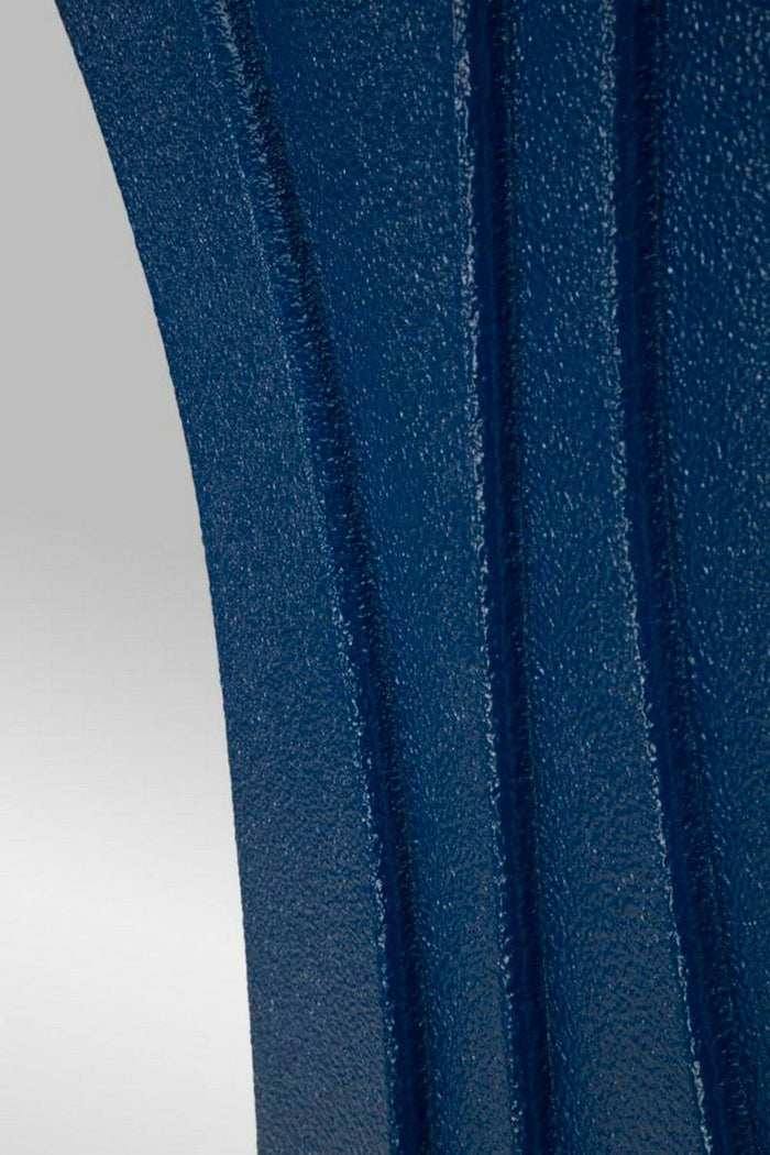 Specchio Pregola, Specchiera, Articolo d'arredo a muro, Decorazione con specchio, 90x4 h165 cm, Blu