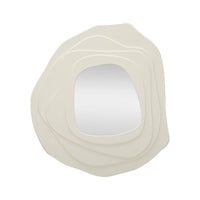 Specchio Brennero, Specchiera, Articolo d'arredo a muro, Decorazione con specchio, 90x4 h97 cm, Bianco