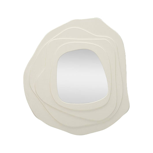 Specchio Brennero, Specchiera, Articolo d'arredo a muro, Decorazione con specchio, 90x4 h97 cm, Bianco