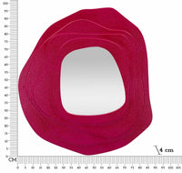 Specchio Brennero, Specchiera, Articolo d'arredo a muro, Decorazione con specchio, 90x4 h97 cm, Fucsia