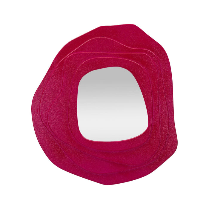 Specchio Brennero, Specchiera, Articolo d'arredo a muro, Decorazione con specchio, 90x4 h97 cm, Fucsia