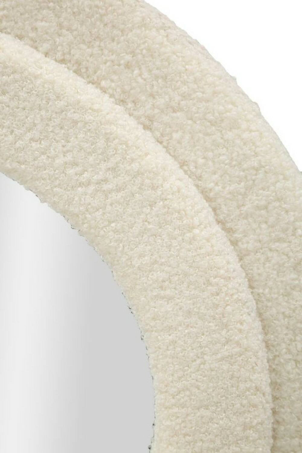 Specchio Bottarone, Specchiera, Articolo d'arredo a muro, Decorazione con specchio, 40x4 h160 cm, Crema