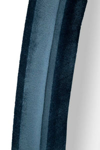 Specchio Brione, Specchiera, Articolo d'arredo a muro, Decorazione con specchio, 40x4 h160 cm, Blu