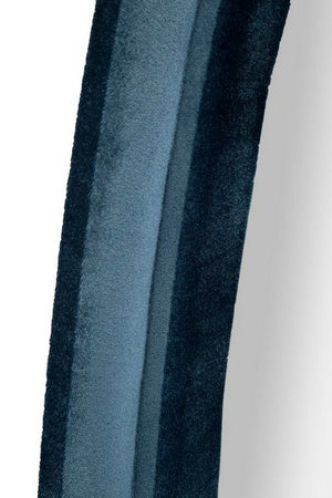 Specchio Brione, Specchiera, Articolo d'arredo a muro, Decorazione con specchio, 40x4 h160 cm, Blu