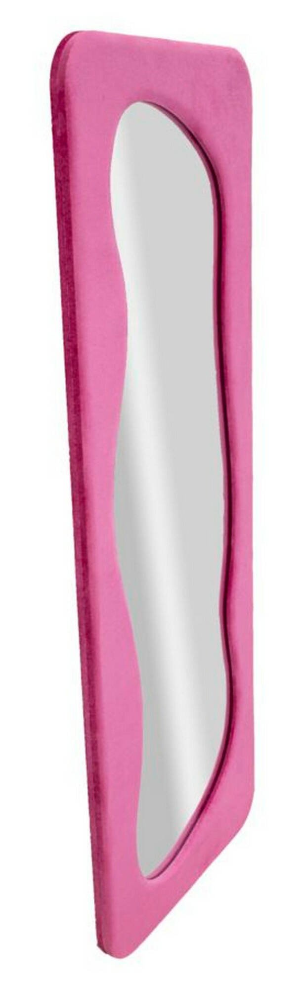 Specchio Casciago, Specchiera, Articolo d'arredo a muro, Decorazione con specchio, 40x4 h160 cm, Fucsia