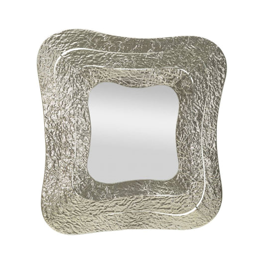 Specchio Casella, Specchiera, Articolo d'arredo a muro, Decorazione con specchio, 74x7 h79 cm, Argento