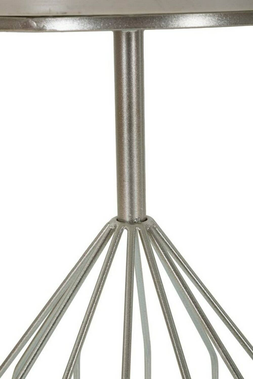 Tavolino da salotto Calepio, Tavolo basso da caffè, Portariviste per divano, Ripiano da soggiorno, 38x38 h58 cm, Argento