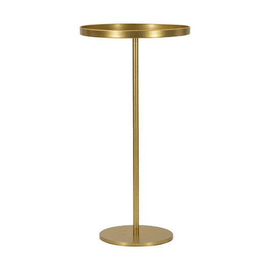 Tavolino da salotto Argile, Piano d'appoggio da salotto, Portariviste per divano, Ripiano da soggiorno, Oro, 51x51 h100 cm